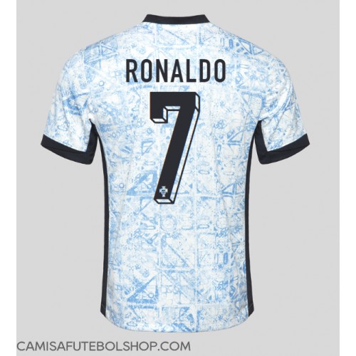 Camisa de time de futebol Portugal Cristiano Ronaldo #7 Replicas 2º Equipamento Europeu 2024 Manga Curta